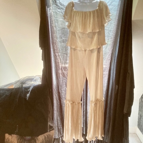 Bohoartist Pants - Shimmery, ruffled 70s style jumper